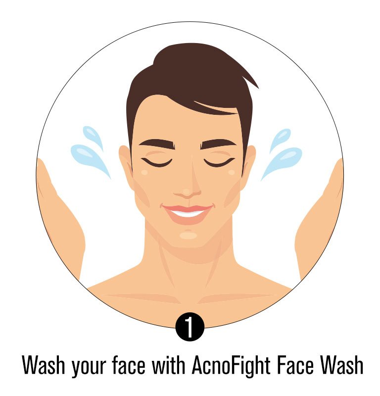 Wash your face with AcnoFight facewash